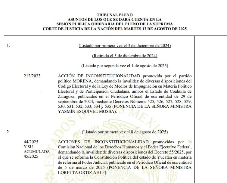 Ministros actuales de la SCJN se preparan para la última sesión