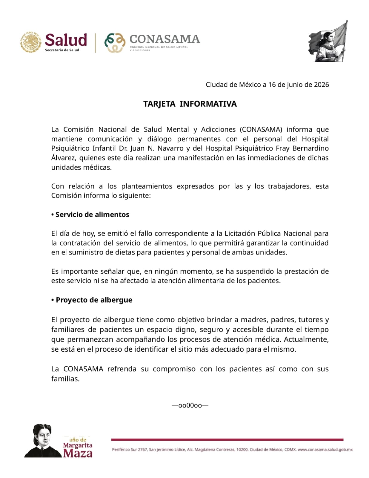protestas de personal del Hospital Psiquiátrico Infantil y Fray Bernardino