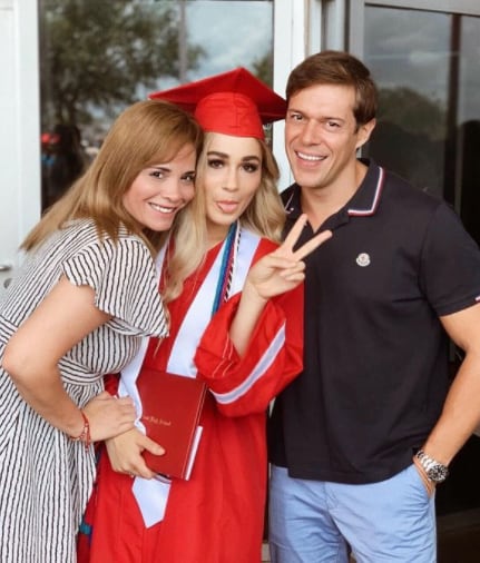 Expareja de Pablo Glogovsky, y su hija Nicole.