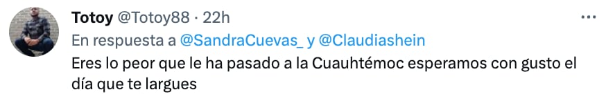 Sandra Cuevas renuncia