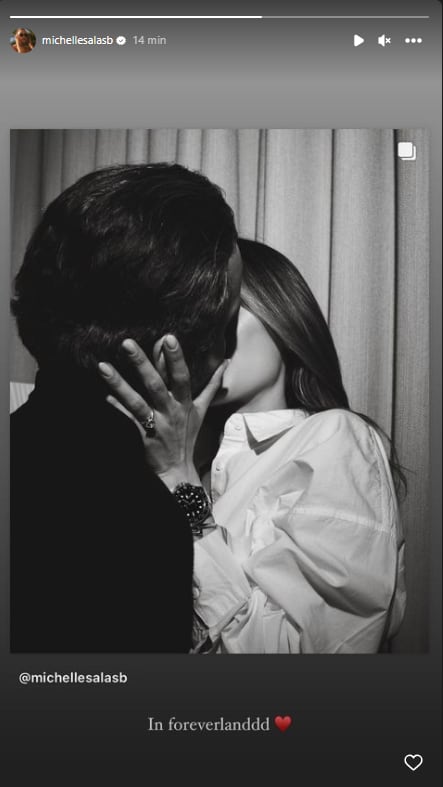 Michelle Salas comparte su compromiso con Danilo Díaz.