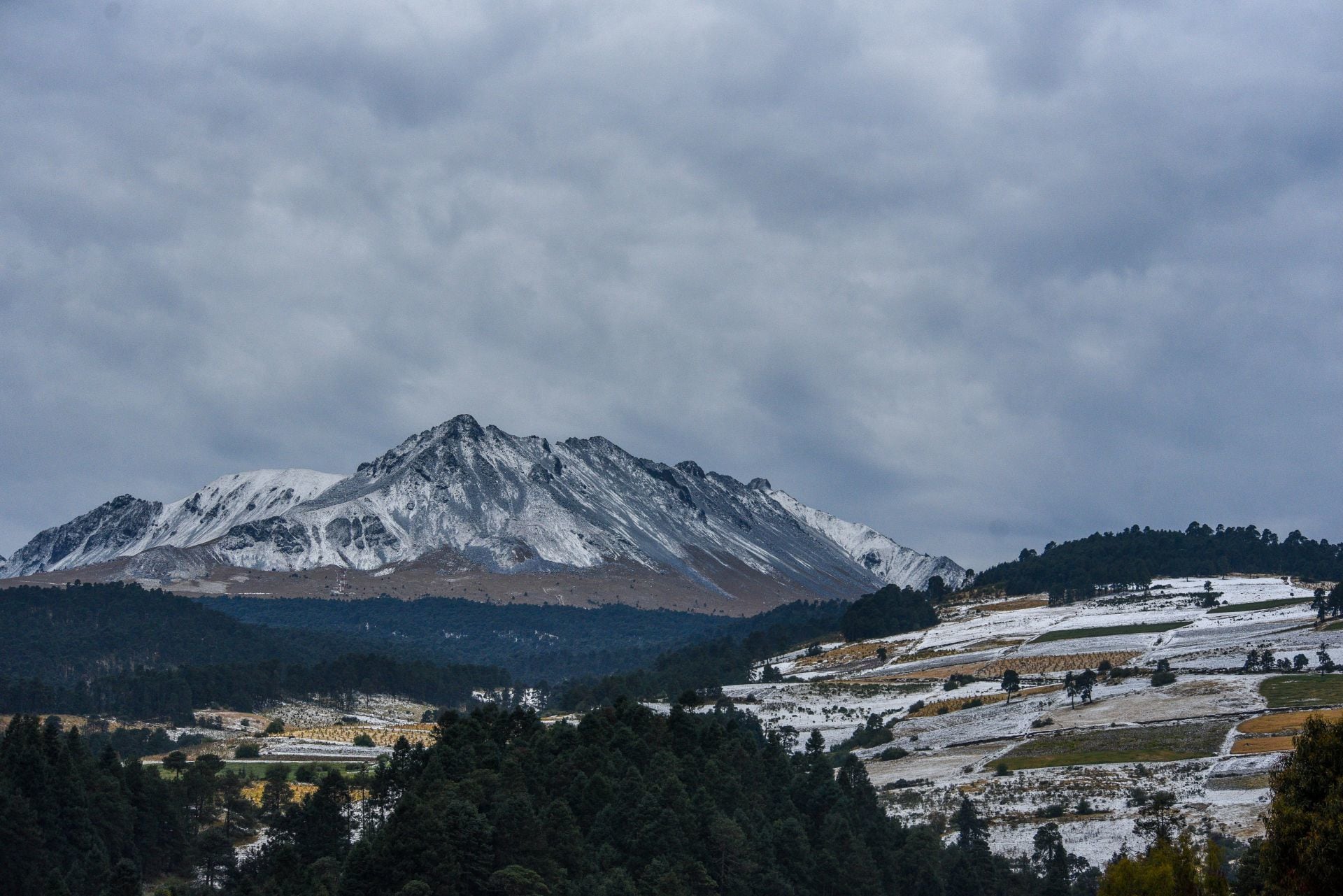 Nieve en Zinacantepec y Jocotitlán, Estado de México