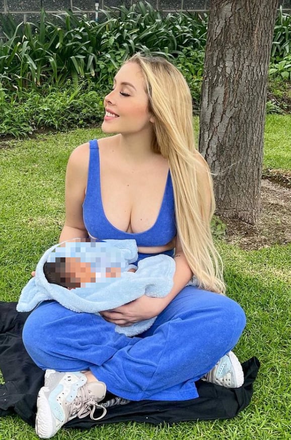 Maya Nazor posa con su bebé en Instagram