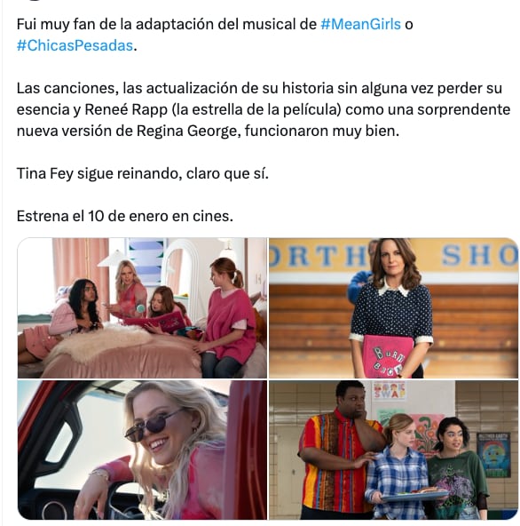 opiniones del estreno de Mean Girls