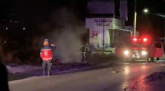 Captura de video explotan coche bomba en Tula, Hidalgo