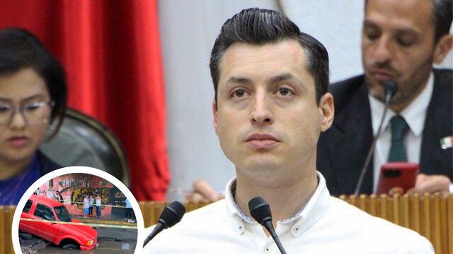 Luis Donaldo Colosio lidia con la lluvia en Monterrey; culpa a conductor de caer en una obra