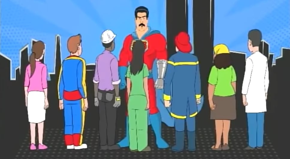 Superbigote con la gente de Venezuela