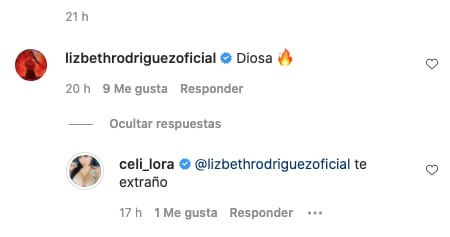 Celia Lora extraña a Lizbeth Rodríguez