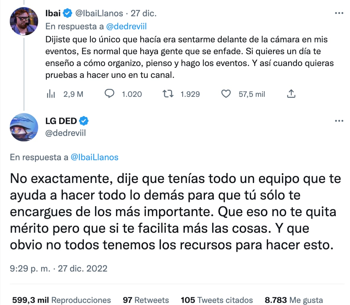 Ibai Llanos le responde a ELDED tras criticarlo por su nominación a los Premios Esland 2023