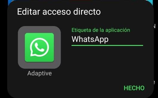 Cambio de ícono de WhatsApp con Nova Launcher