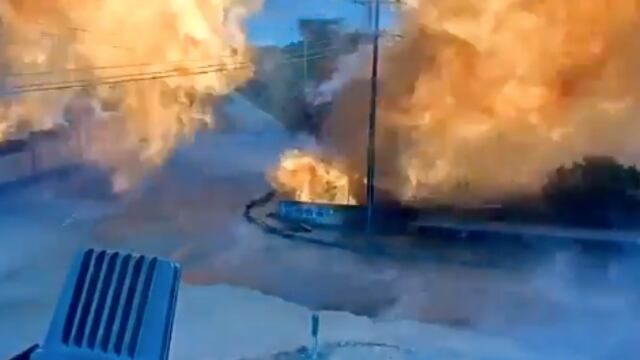 incendio en complejo petroquimico de Pajaritos