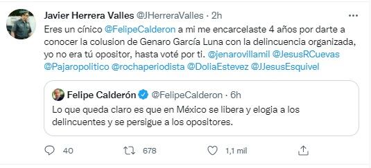 Tuit contra Felipe Calderón
