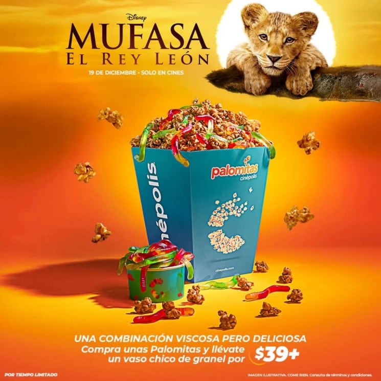 Palomitas Cinépolis de Mufasa