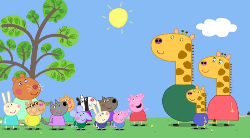 Peppa Pig conoce a José Jirafa