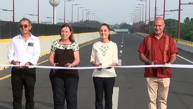 Sheinbaum inaugura puente en Puerto de Veracruz