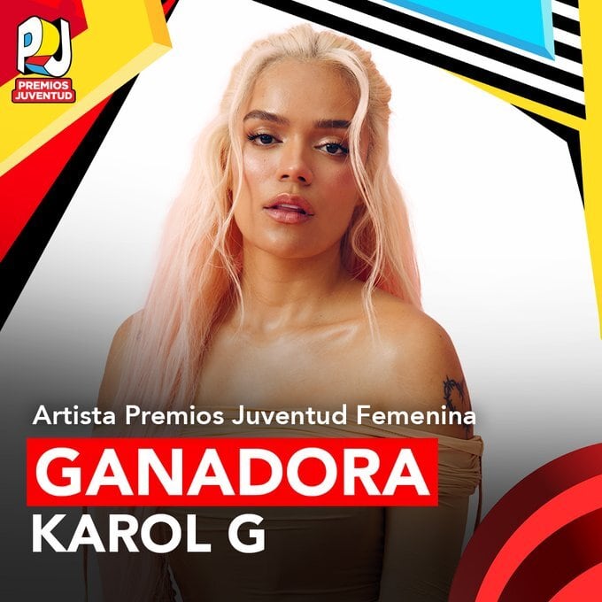 Ganadora a Artista Premios Juventud Femenina en los Premios Juventud 2024