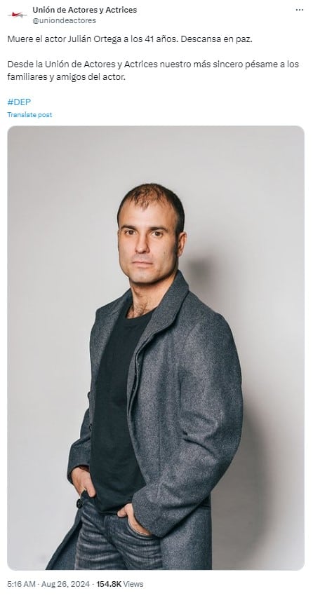 Julián Ortega, actor de Netflix