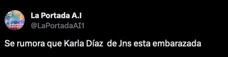 Se rumora que Karla Díaz está embarazada.
