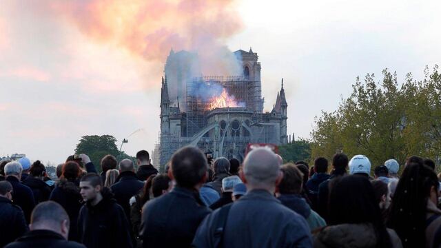 Incendio en la Catedral de Notre Dame.