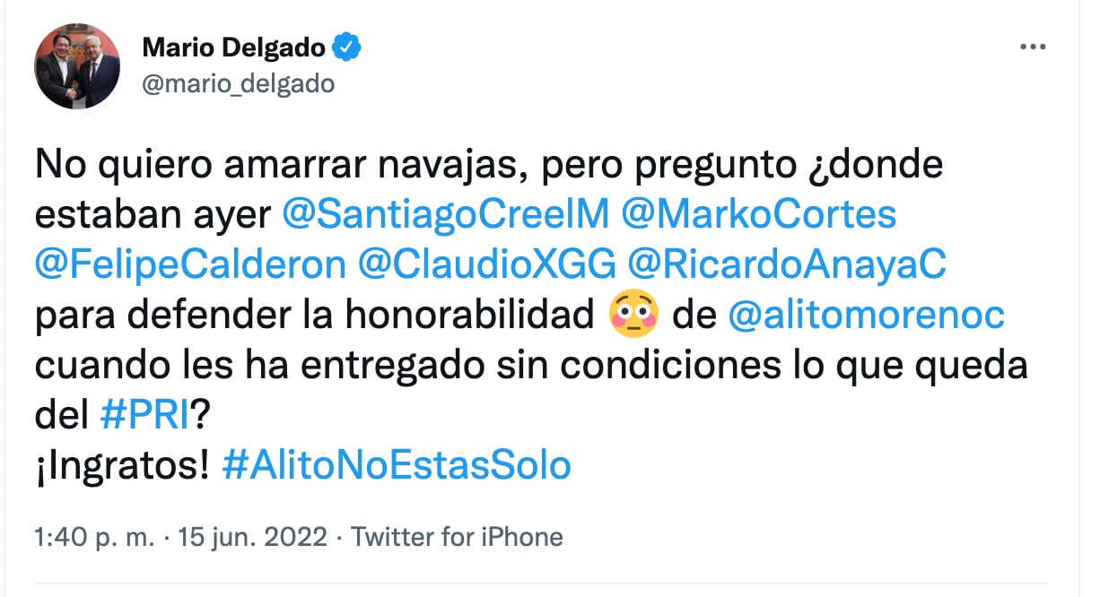 Mario Delgado amarra navajas entre dirigentes y aliados de Va por México