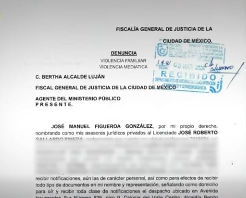 Denuncia de José Manuel Figueroa a Imelda Garza-Tuñón.