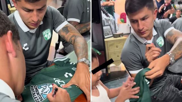 El emotivo gesto de un crack del León con un pequeño aficionado que no tenía jersey del club.
