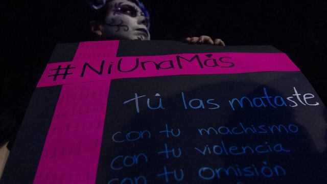 Protesta contra feminicidios.