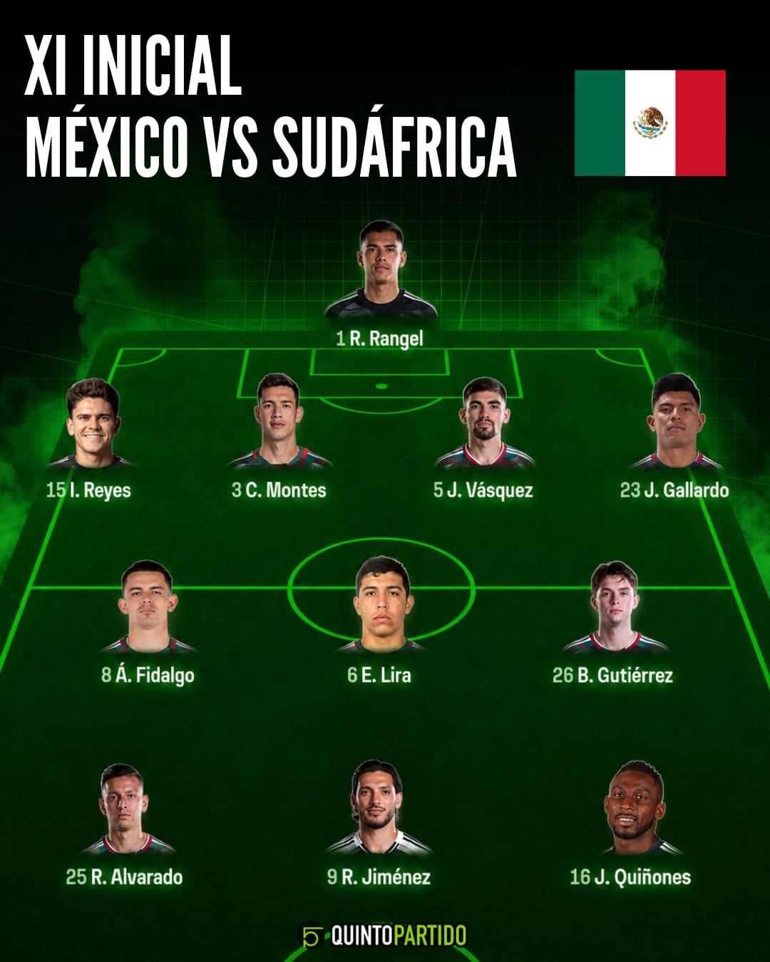 México vs Sudáfrica disputan el primer partido del Mundial 2026.