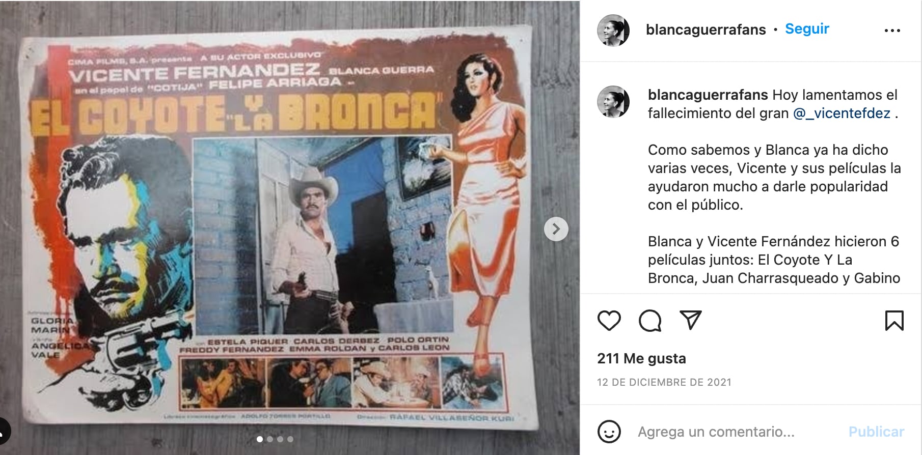 Blanca Guerra y Vicente Fernández