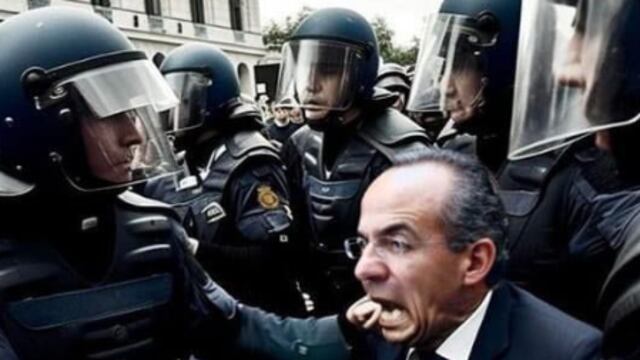 Felipe Calderón: Inteligencia artificial nos muestra cómo sería detenido.