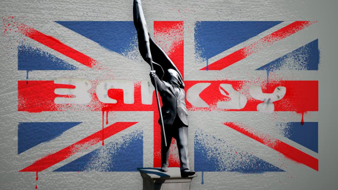 Estatua firmada por Banksy aparece y genera debate sobre su significado