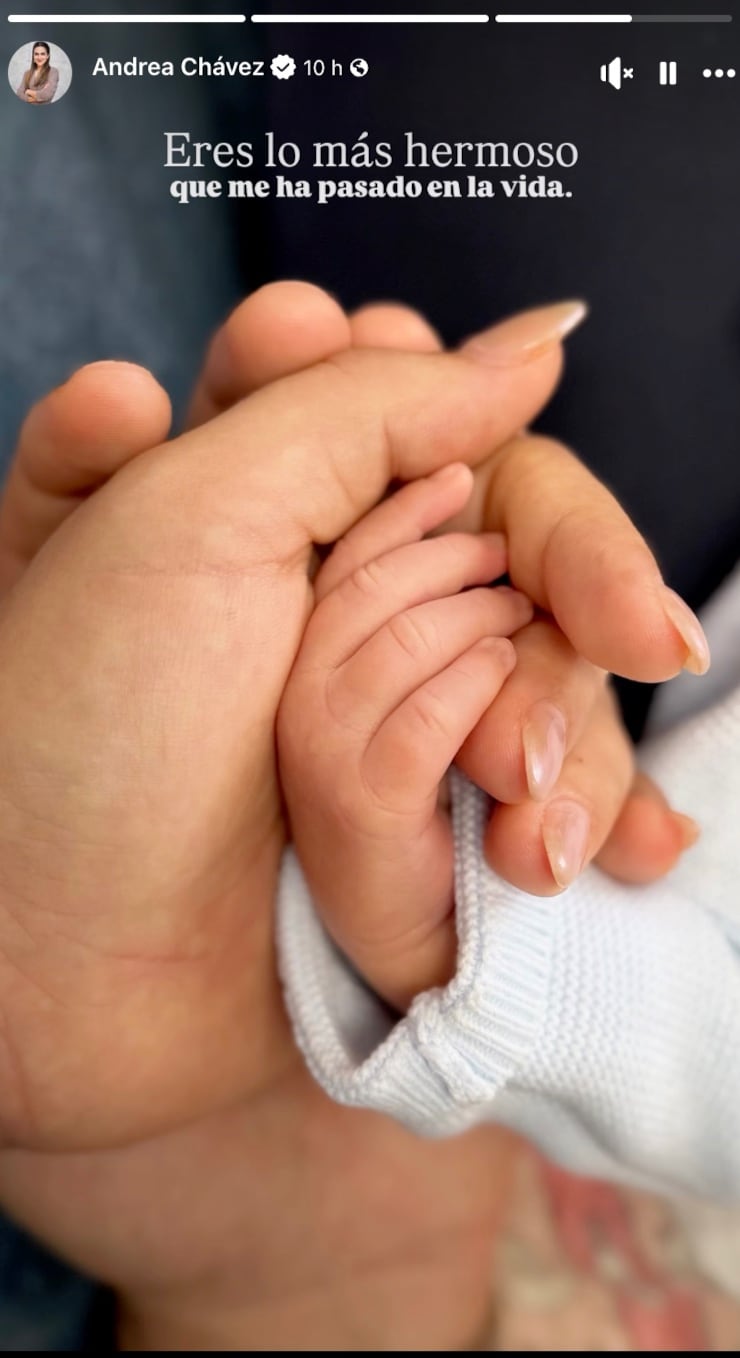 Andrea Chávez anuncia el nacimiento de su hijo Emiliano
