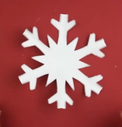 Copos de nieve de origami, manualidad de Navidad
