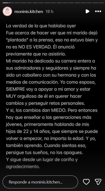 Mónica León niega que haya enviado una indirecta a Joy