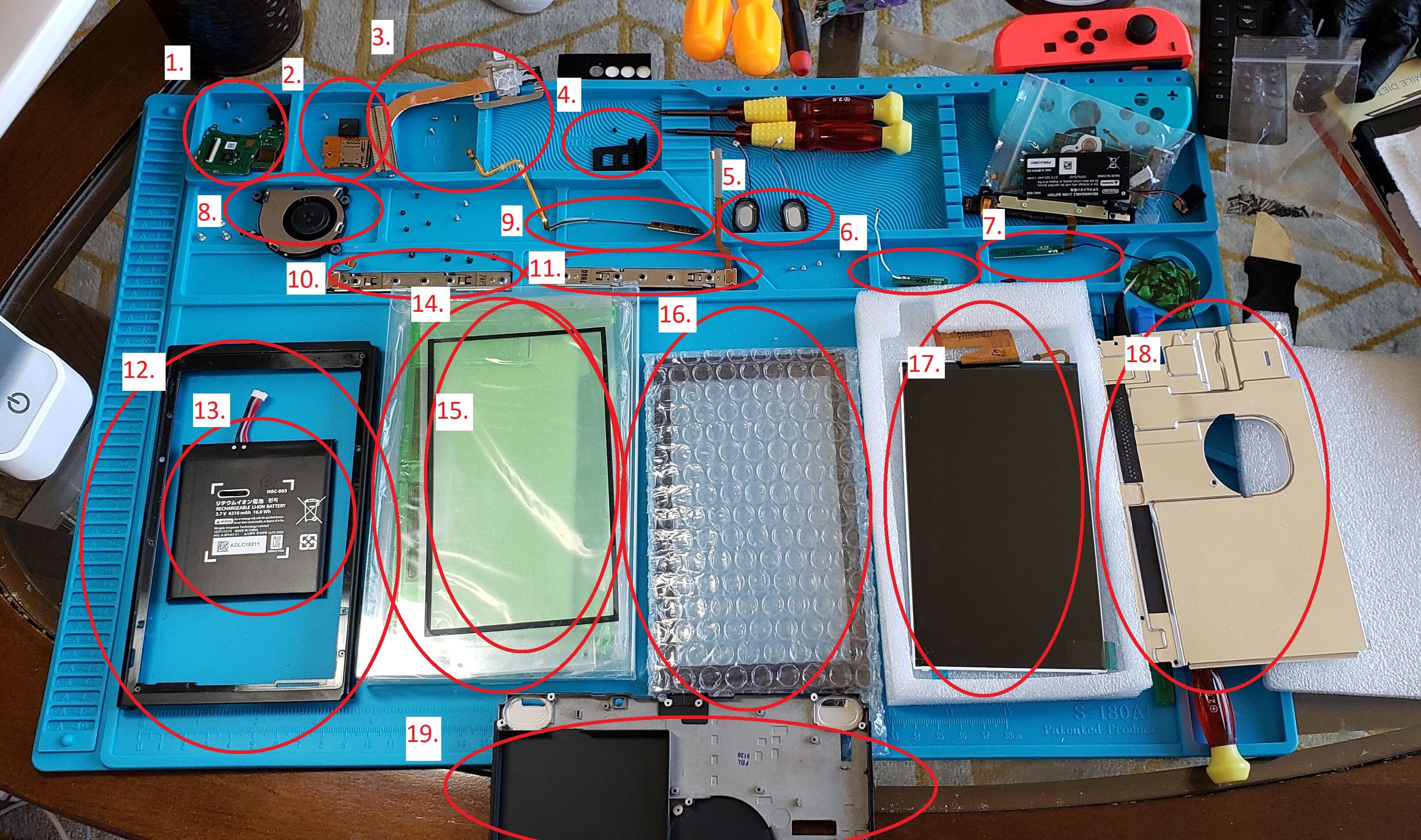 Piezas Nintendo Switch