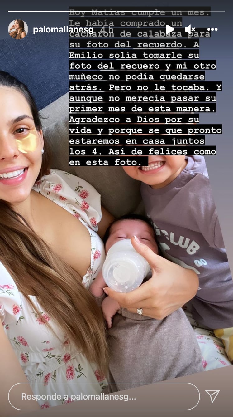 Hijo de Edén Muñoz cumple un mes de vida