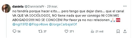 Daniela Parra se deslinda de Va que Va Sociólogos.