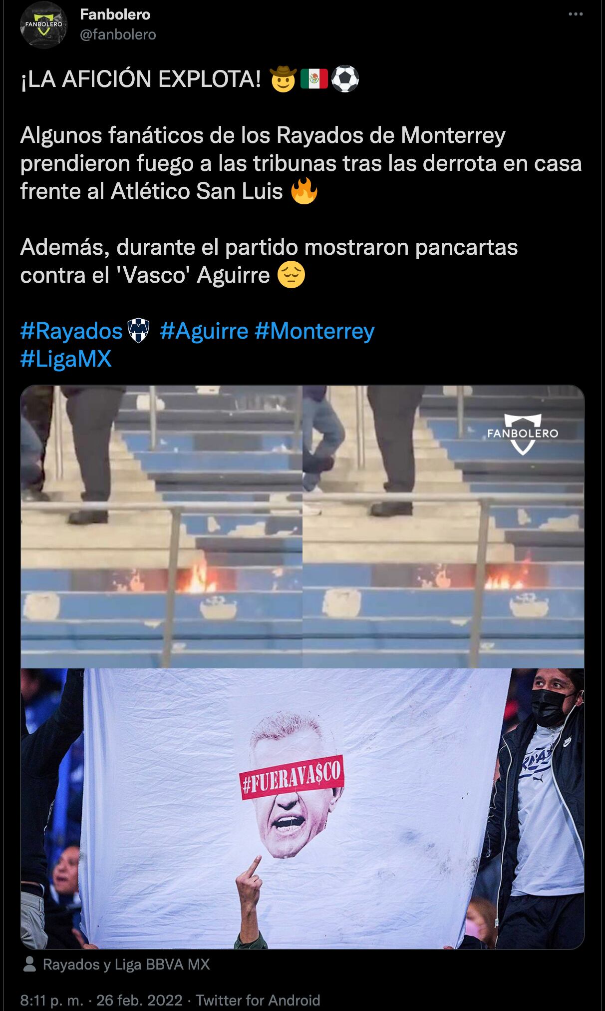 Señalan a fans del CF Monterrey