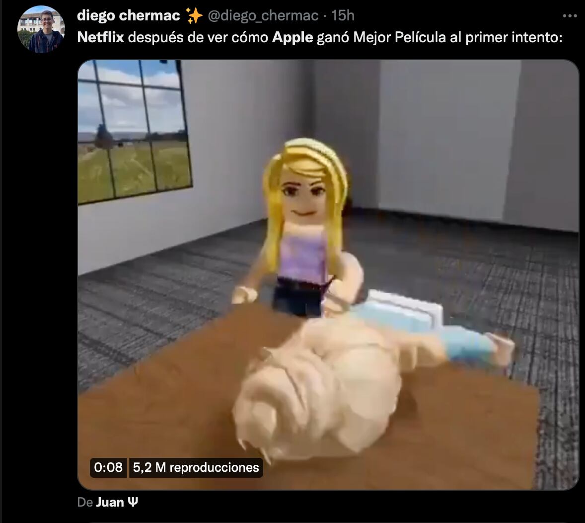 Apple TV+ le gana a Netflix con el primer Oscar a Mejor Película de una plataforma y los memes estallan