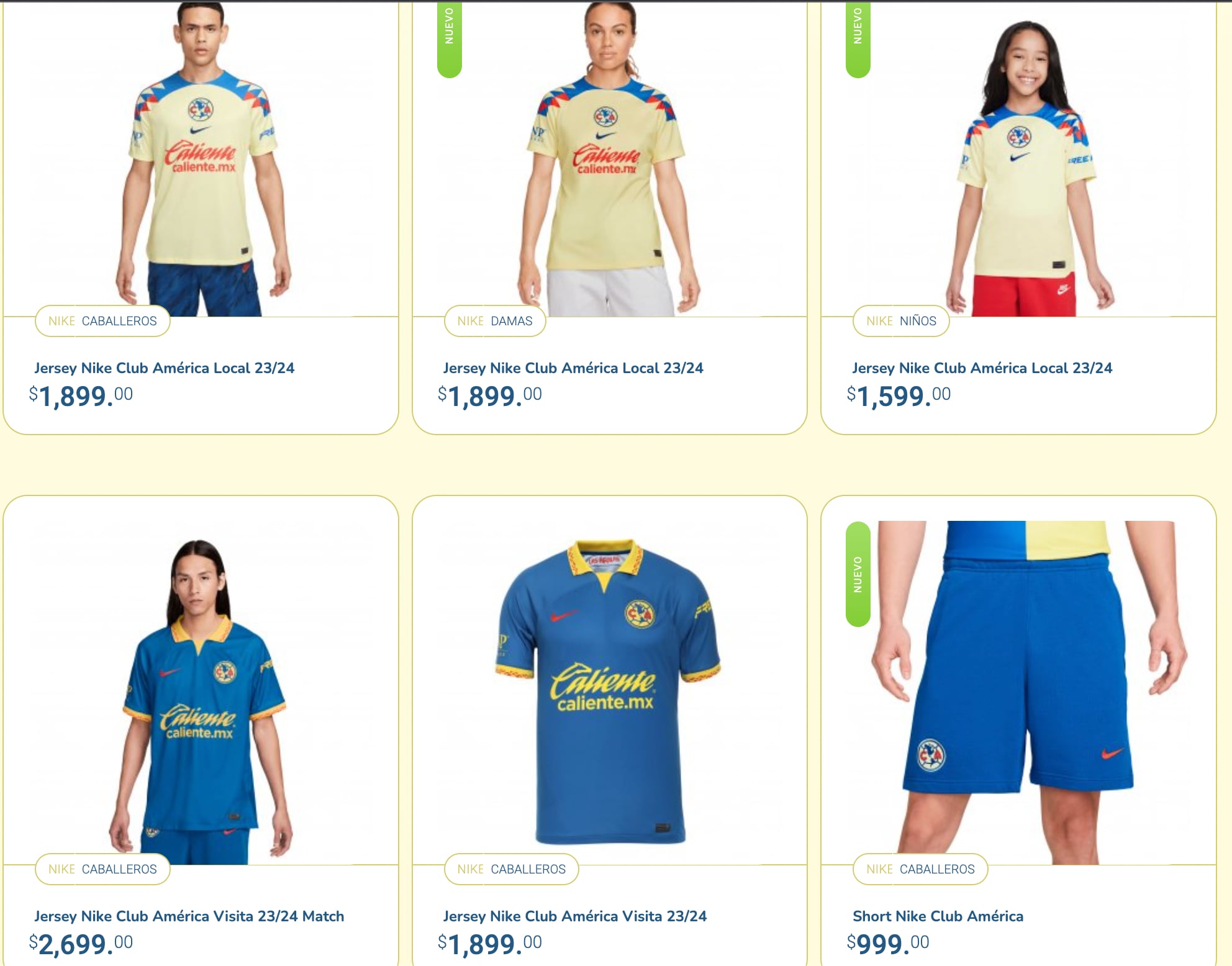 Uniforme Jersey Club América