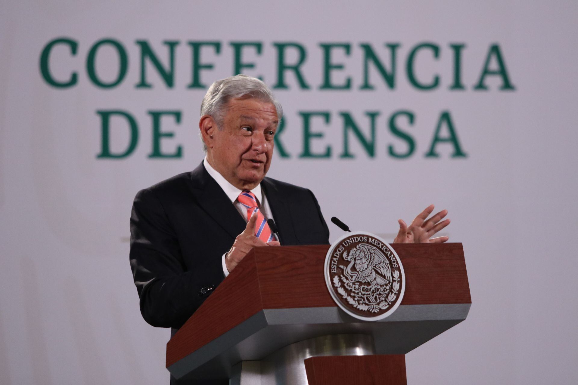 AMLO en su conferencia mañanera