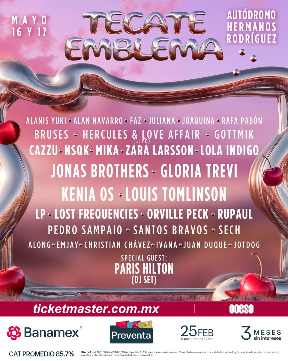 ¡Ya hay cartel! Tecate Emblema 2026 confirma fecha y boletos en CDMX