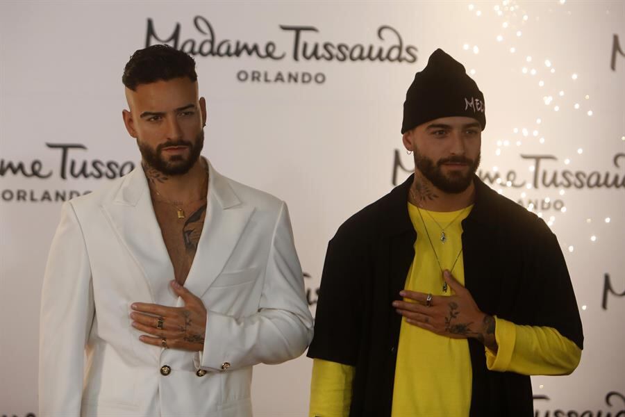 Maluma y su estatua de cera.