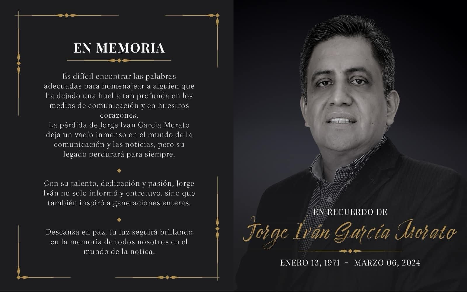 Fallece Jorge Iván García Morato