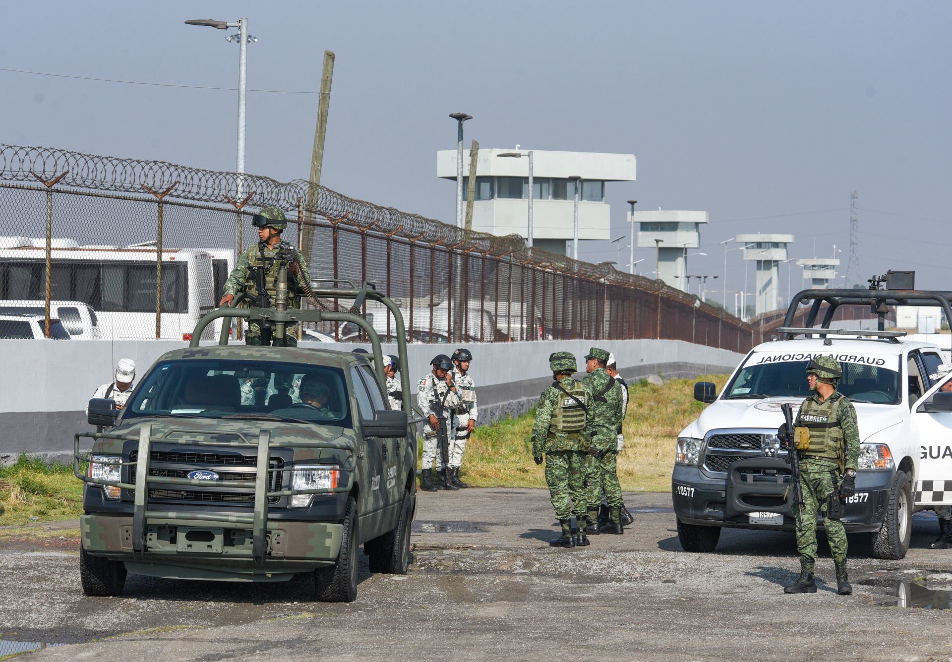 Operativo de seguridad en Penal del Altiplano por el Güero Palma