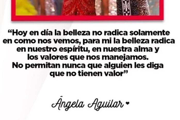 Ángela Aguilar mensaje belleza