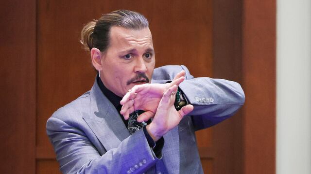 Johnny Depp durante el juicio