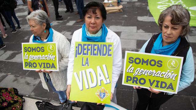Manifestación "pro-vida" en México