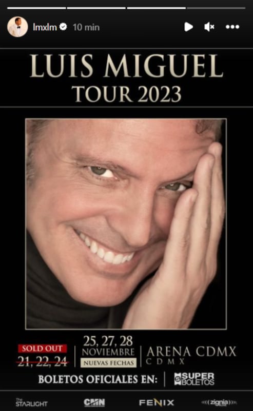 Luis Miguel, nuevas fechas de concierto en la Arena CDMX: 25, 27 y 28 de noviembre