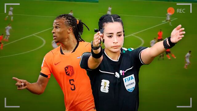 Nathan Aké choca con Katia itzel García en el partido de Países Bajos-Túnez durante el Mundial 2026